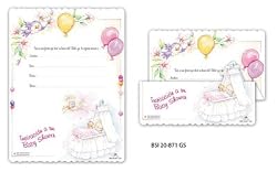 Baby Shower Invitation - Girl - SPANISH - 100 per pack - Envelopes Included