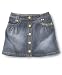 Apple Bottoms Girls Rhinestone Denim Skirt