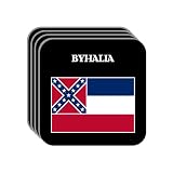 US State Flag - BYHALIA, Mississippi (MS) Set of 4 Mini-Mousepad
Coasters