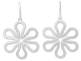 Sterling silver flower earrings, 'Dancing Daisies'