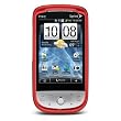 Premium Grade Rubberized Hard Crystal Snap-on Case for the HTC Hero Sprint - Rubber Red Color