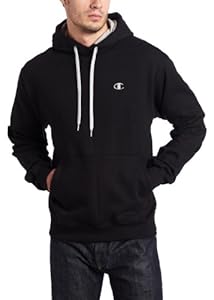 Champion Eco Fleece Pullover Hoodie, Black, Large
