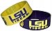 NCAA LSU Tigers Wide Band Silicone Bracelet (Pack of 2), Team Color