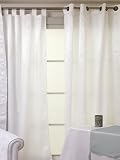 RIDEAU A OEILLETS 140*250  SATIN BLANC 