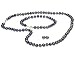 Jewelry : Freshwater Black 6-6.5mm Pearl Earring Studs, Necklace, and Bracelet Set in 14K Yellow Gold
