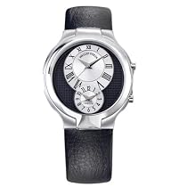 Philip Stein Teslar Round Mens Black Calfskin Strap Watch 7-EB-CB