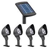 Malibu Outdoor  Four-Light Solar-Powered Floodlight Kit, Black  #LZ413RP4