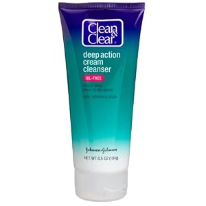 Clean & Clear Oil Free Deep Action Cream Cleanser, 6.5 Ounce Tubes $6.42