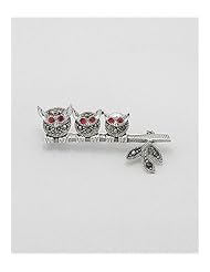 Owl CZ Brooch In 92.5 Sterling Silver