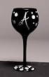 Winogram - Monogram Black Polka Dot Wine Glass - A