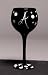 Winogram - Monogram Black Polka Dot Wine Glass - A