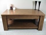 Dark Solid Oak Coffee Table