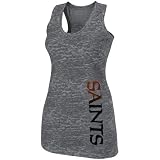 New Orleans Saints Women's Intense Defense II Gray Burnout Tank Top