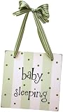 New Arrivals Baby Sleeping Doorknob Hanger, Green/White