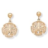 10k Gold Sand Dollar Earrings