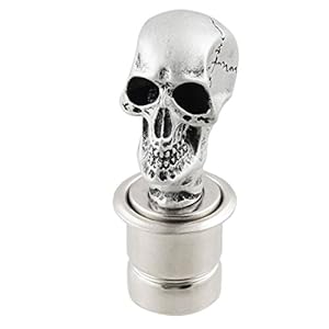  Vehicle Car Silver Tone Skull Head Design Cigarette Lighter Plug DC 12V