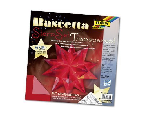 Folia 820/3030 - Bastel-Set Bascetta-Stern 30 x 30 cm 30 Blatt rot Preisvergleich