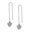 Sterling Silver Triquetra Threader Earrings