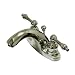 Elements of Design Torrington Satin Nickel Bathroom Faucet with Metal Levers Image