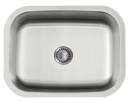 Lenova PC-SS-CL-S4-16 16-Gauge Classic PermaClean Stainless Steel Single Bowl Undermount Kitchen Sink, Medium On Sale