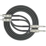 Kirlin Cable AP-403PR-06/BK - 6 Feet - Dual RCA to Dual 1/4-Inch Patch Cable