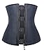 Fxford Women's Zipper and Hooks Latex Waist Trainer Corsets Shapewear Waist Cincher