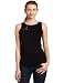 Calvin Klein Women's Sleevless Bib Embellished Tank, Black, Small