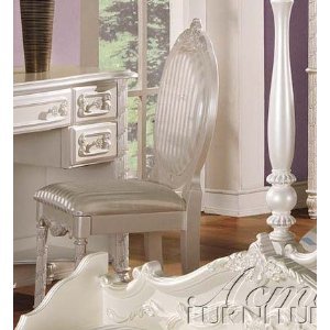 ACME 01022 Pearl Chair, Pearl White Finish On Sale