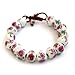 Ovalbuy Hand Crafted Porcelain Flower Beads Bracelet