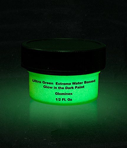 Ultra Green Glominex Extreme Glow in the Dark Premium Paint (1/2 Fluid Ounce)