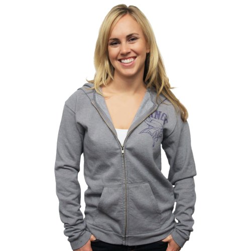 NFL Women's Minnesota Vikings Vintage Hooded Sweatshirt (Steel , Large )