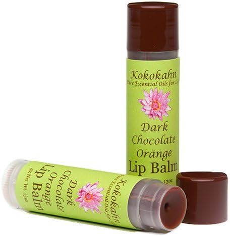 Chocolate Orange Lip Balm with Organic Chocolate and Orange Essential Oil