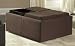 Homelegance Contemporary Storage Ottoman with Four Flip Top Tray Inserts, Mocha Microfiber