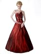 Austen - 1013 LENA Abendkleid 1-teilig in Weinrot Gr.46 (3XL) Extralang!