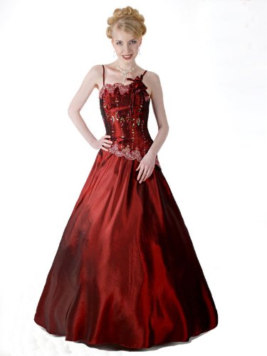 Envie/Paris – 1013 LENA Abendkleid 1-teilig in Weinrot Gr.38-50