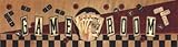 IMAGE OF Game Room HIGH QUALITY CANVAS Print With Light Added BRUSHSTROKES Linda Spivey 30x8