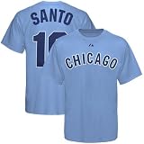 Mens Chicago Cubs Ron Santo Cooperstown Throwback Name and Number Tshirt