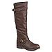 Brinley Co. Womens Regular and Wide-Calf Knee-High Studded Riding Boot