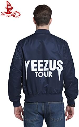 Freelee 2016 Spring Thin Style Men's Kanye West Yeezus Tour Ma-1 Bomber Jacket (XS, Navy)