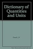 Dictionary of quantities and units
