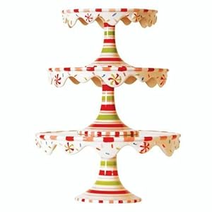 Christmas snowman a.s.c. co. pedestal porcelain cake stand / cup cake Amazon.com | Glitterville Christmas Stacking Cupcake or Cake Pedestal