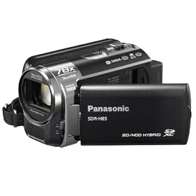 Panasonic SDR-H85 Camcorder With 80GB HDD, X78 Enhanced Optical Zoom, Wide Angle Lens, iA + Af Tracking and Optical Image Stabilisation - Black