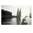 The Arrival of the Lateen-Rigged Fishing Boats to Viareggio's Dock Places Photographic Poster Print, 16x12