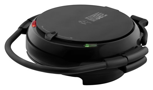George Foreman GRP106QPGB 360 Electric Nonstick Round-Shaped Grill with 5 Interchangeable Grill Plates, Black