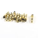 uxcell　ステレオミニプラグ　3.5mmオーディオ　音声ジャック　ソケット　コネクター　10個入　オス　イヤホン　ヘッドホンオーディオジャック