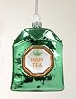 3" Coffee Break Glass "Irish Tea" Bag Shamrock Green Christmas Ornament