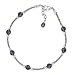 Beaded Purple Amethyst Sterling Silver Anklet