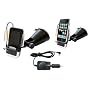 KfZ Freisprech Halterung iPhone: Schnellspann Halter f�r Apple i Phone 3G 3GS und 2G mit Freisprecheinrichtung, Mikrophon und Ladefunktion