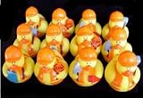 One Dozen (12) Construction Worker Rubber Ducky Party Favors