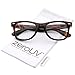 Classic Thick Square Clear Lens Horn Rimmed Eyeglasses 50mm (Tortoise/Clear)